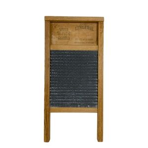 Vintage Wooden Washboard National Washboard Co Zinc King Lingerie Farmhouse